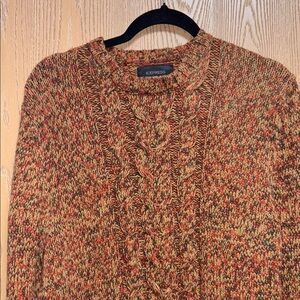 Express Men's Brown Cable Knit Sweater